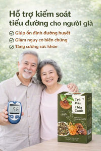 Trà tiểu đường Dây Thìa Canh Chính Hãng Cao Cấp Hộp 30 Gói - Ổn định đường huyết phòng chống các biến chứng tiểu đường