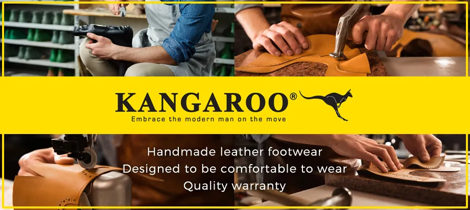 KANGAROO Original Women Genuine Leather Court Shoes - Black 5050-A8