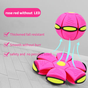 【Magical】Flying UFO Flat Throw Become Ballwith LED Light Toys Kids Outdoor Garden Beach Sports Balls Game Children Deformation Balls Toy