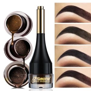 Hot Eyebrow Cream Enhancers Long-lasting Waterproof Air Cushion Dye Eye Brows Gel Brown Tinted Liquid Eyebrows With Brush