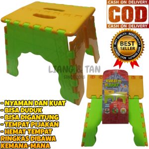 ( BISA COD ) PROMO Kursi Mini Bangku Lipat Portable Praktis Kursi Anak Anak Plastik Tebal SNI Murah