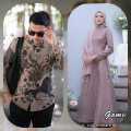 HARGA SEPASANG/COUPLE. GAMIS BROKAT MUSLIMAH. COUPLE PASANGAN SUAMI ISTRI. COUPLE KELUARGA LEBARAN. 