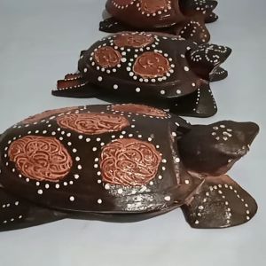 Pajangan Patung Kura-Kura / Penyu 1 Set Isi 3 pcs Ukuran Mini