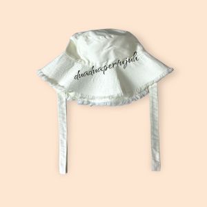 Duaduapertujuh Bucket Hat Wanita Bucket Wide Rawis Wanita Pantai Bucket Tali Lebar Rumbai Wanita Bucket Wanita Hijab
