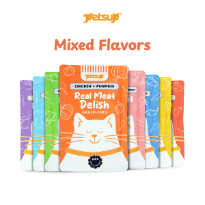 Petsup Real Meat Delish Wet Cat Food 24pcs Bundle Grain Free High Protein Chicken Pumpkin Salmon Tuna Chicken Liver Carrot Flavor Hydration Meal For Cats and Kittens