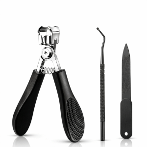 LUMINELLEB Anti-Slip Nail Clipper Large Metal Spring Rebound Toenail Clipper Nail Tool Stainless Steel Nail Trimmer Household