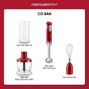 Máy Xay Đa Năng 5in1 PerySmith PS850 Công Suất Lớn Xay Sinh Tố Đánh Trứng Xay Thịt Cá Dễ Vệ Sinh