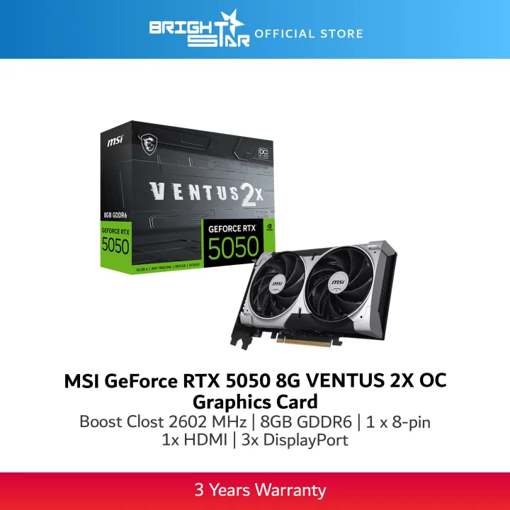 MSI GeForce RTX 5050 8G VENTUS 2X OC Graphics Card