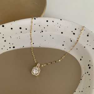 [ Bayar Ditempat ] Kalung Titanium Wanita Anti Karat Selamanya / Kalung Titanium Emas Asli / Kalung Titanium Cewek Model Baru / Kalung Permata Kristal