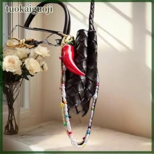 tuokaiguoji Korean Sweet Hand Woven Keychain Cute Exquisite Colorful Rope Bead Backpack Decoration Love Star Braided Rope DIY Keychain