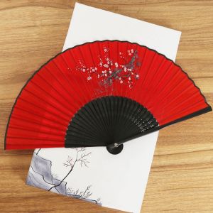 MAELIN 26.5cm Chinese Tai Chi Yoga Kung Fu Fan Plastic Bone Multistyles Special Silk Fan Chinoiserie Gift Dance Performance Hand Hand Fan Wedding Party Decor