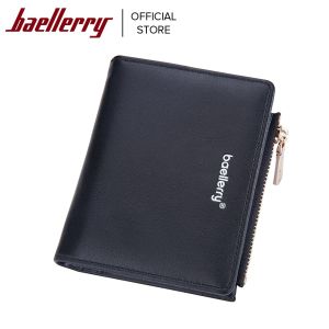 Baellerry Short Zipper Dompet Koin Card Holder Simple Style Bifold Wallet For Women