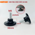 Chân tăng chỉnh chiều cao bàn M8, vít tăng đế cao su bàn ghế chống xước, chống trượt, sắt hộp giúp tùy chỉnh độ cao, cân bằng cho bàn ghế. 