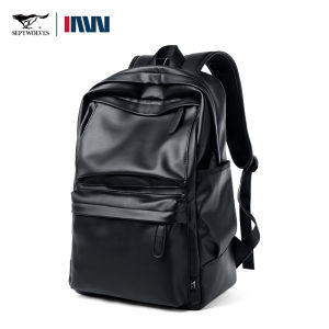 SEPTWOLVES Phong Cách Cao da chất lượng Ba Lô Làm Việc nhiều túi Chống Thấm Nước dung tích lớn Máy Tính Xách Tay Máy Tính Xách Tay Bagpacks Cho Người Đàn Ông Ngoài Trời đi công tác
