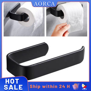 Adhesive Toilet Paper Holder Kitchen Roll Towel Rack Wall-mounted Absorbent Stand Tissue Hanger Bathroom Accessories