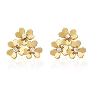 Europe and America ins Bloggers minimalist style unique and creative stackable cross-border bestseller diamond-encrusted clover open ring for women