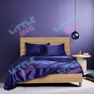 iCE Silk Satin Bedsheet Full Round Elastic Rubber Fitted bedsheet Pillow case Single 2in1 Queen 3in1 KING 3IN1 SET Bed Sheet Quilt Cover Comforter Soft and Cold FEELING