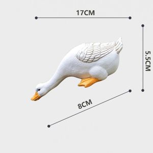 NG65D Resin Duck Figurines Cute Miniature Garden Statues Pond Decorative Simulated Yard Ornament Outdoor Statue