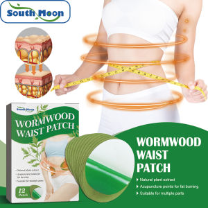 South Moon Wormwood Waist Patch Lazy Slimming Hot Compress Patch To Burn Fat Suitable For Obese People Weight Loss Stickers(12pcs)