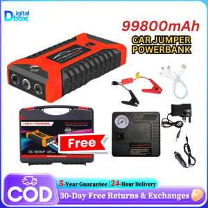 99800mAh Car Jumper PowerBank Pelbagai fungsi Pam Kereta Permulaan Bekalan Kuasa Kecemasan Tayar Kereta Jumper Kereta