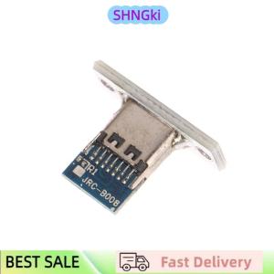 SHNGki USB Jack Type-C 2Pin 2P 4P Waterproof Strip Line Of Solder Female Connector Jack Charging Port USB Type C Socket Connector