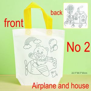 DIY graffiti bag double-sided optional hand-painted non-woven bag Lootbag snack coloring bag childrens educational toys