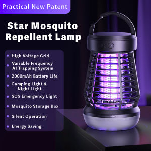 Multifunctional Mosquito Killer Lamp Silent  LED Light Rechargeable Portable Household Mosquito Killer Outdoor Camping Lamp