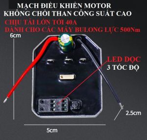 SV Mạch điều khiển motor không than cho máy vặn bulong 500Nm 18V - 21V công suất cao