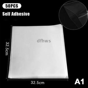 [COD] dfhws 50Pcs 12inch Clear Vinyl Record Protecter LP Vinyl Record Self Adhesive Bag Plastic Outer Sleeves For CD Tape Protect Sleeves