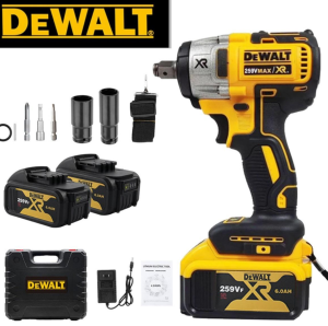 บล็อกไฟฟ้าไร้สาย DEWALT ประแจไฟฟ้า ประแจผลกระทบไฟฟ้าแบบไร้แปรงถ่าน 950N.M บ็อกไฟฟ้าดีวอล แบตเตอรี่ลิเธียมชาร์จเร็ว 20V/6.0Ah สองก้อน บล็อกไฟฟ้า