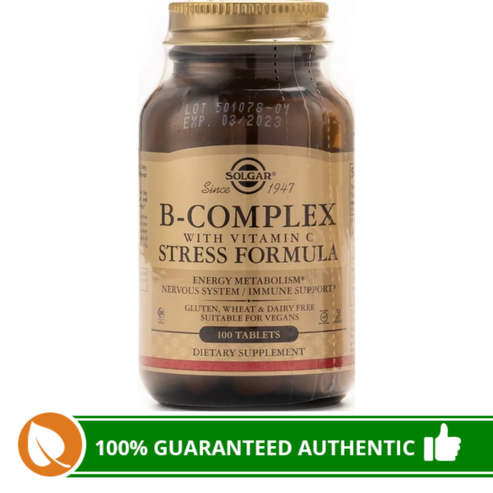Solgar B Complex with Vitamin C Stress Formula 100 Tablets | Lazada PH