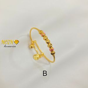 Gelang Anak Warna 24 Karat Flexible Perhiasan Lapis Emas