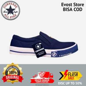 Sepatu pria convers slip on terbaru // Sepatu santai // Sepatu sneakers kasual terkini // Sepatu sekolah size 36-43 // Bisa COD