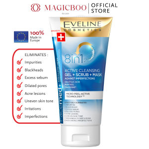 Magicboo Eveline Facemed+8 In 1 Active Cleansing Gel+Scrub+Mask 150ml