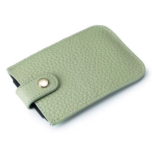 RFID Blocking Genuine Leather Card Holder Anti Theft Slim Design Pull Tab Easy Access Travel Card Organizer