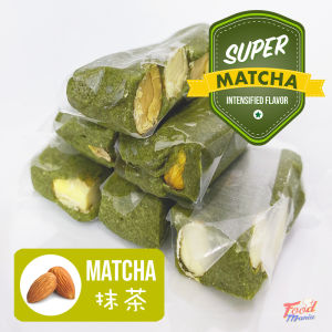 Super Matcha Nougat (20 PCS) - SG Local Made Soft Yummy Toffee Candy Snacks Almond Peanut Singapore Australia Taiwan 牛轧糖 | Foodmania