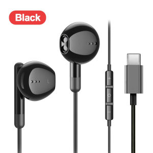 Type-C หูฟังแบบมีสายสำหรับ Samsung Galaxy S24 S23 S22 3.5มม. หูฟังชนิดใส่ในหู A53 A52หมายเหตุ20หูฟังไฮไฟเบสสเตอริโอ
