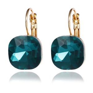 OEUVR Girls Square Crystal Rhinestone Trendy Women Ear Studs Fashion Drop Earrings Wedding Jewelry