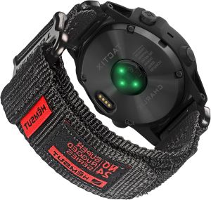 Military Watch Band Compatible with Garmin 26mm Wide Hoop and Loop Nylon Quick Fit Strap for Instinct 3 50mm/Fenix 8 51mm/7X/7X Pro/6X/6X Pro/5X/5X Plus Tactix 7 Pro/ Delta Quatix 6X/5X Descent Instinct 2X Foretrex 601/701 Enduro/2/3 D2