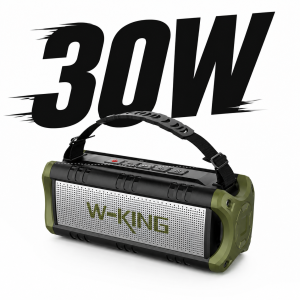 W-KING D8 Mini Bluetooth Speaker 30W Portable Wireless Loud Speakers IPX6 Waterproof Outdoor Speaker with Punchy Bass 24H Playtime EQ AUX TF Card USB Playback -Powerful Speaker for Home Party Outdoor