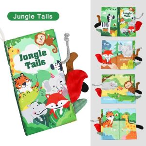JOOKID Baby Soft Cloth Book Early Educational Toys Baby Rustle Sound Toys Baby Busy Book