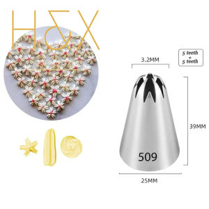 Piping Tip Cake Decorating Tools Stainless Steel Cream Nozzles Bakeware Cupcake Pip 不锈钢裱花嘴 Menghias mulut