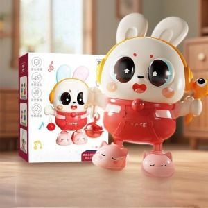 60 Songs Electric Dancing Rabbit Baby Toy 60 Songs Walking Educational Toys Birthday Gift Mainan Bayi