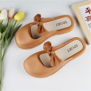 VEBLEN Sandal Mules Selop Wanita Cewek Perempuan Pita Fashion Gaya Korea Style Nyaman Lembut Elegan