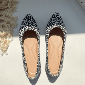 Sepatu Flat Shoes Leopard Wanita Korean Style Empuk Import Terbaru 2022 Balet Macan Polos Sisil Lancip