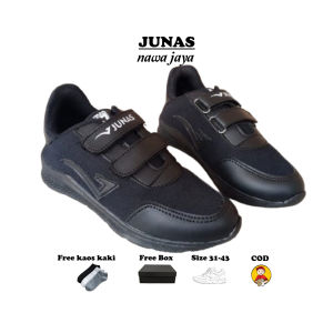SEPATU ANAK LAKI LAKI PEREMPUAN SEPATU SEKOLAH ANAK CEWEK COWOK PRIA WANITA HITAM POLOS