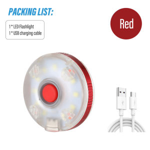 Super bright MINI LED Flashlight Rechargeable Work light Round camping light 3 colors to choose Multiple lighting modes waterproof material
