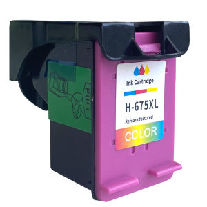 Compatible HP 675XL Black & Color Ink Cartridges (New Chip Ink Level Display) Replacement for HP OfficeJet 4000 4400 4575 K710a 4500 Printers Black 750 Pages/Color 450 Pages