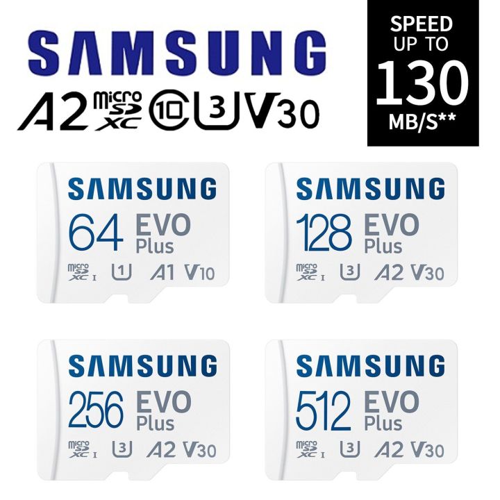 Samsung - microSD 64GB 128GB 256GB 512GB 1TB 130MB/s Memory Card | Lazada