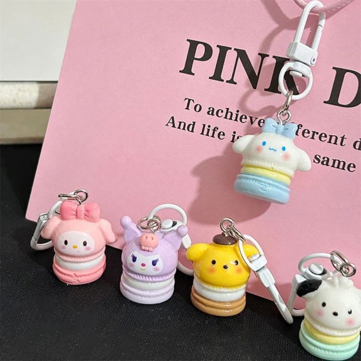 TRTEWWS Macaroon Kuromi Macaroon Keychain My Melody Kuromi Cinnamoroll ...